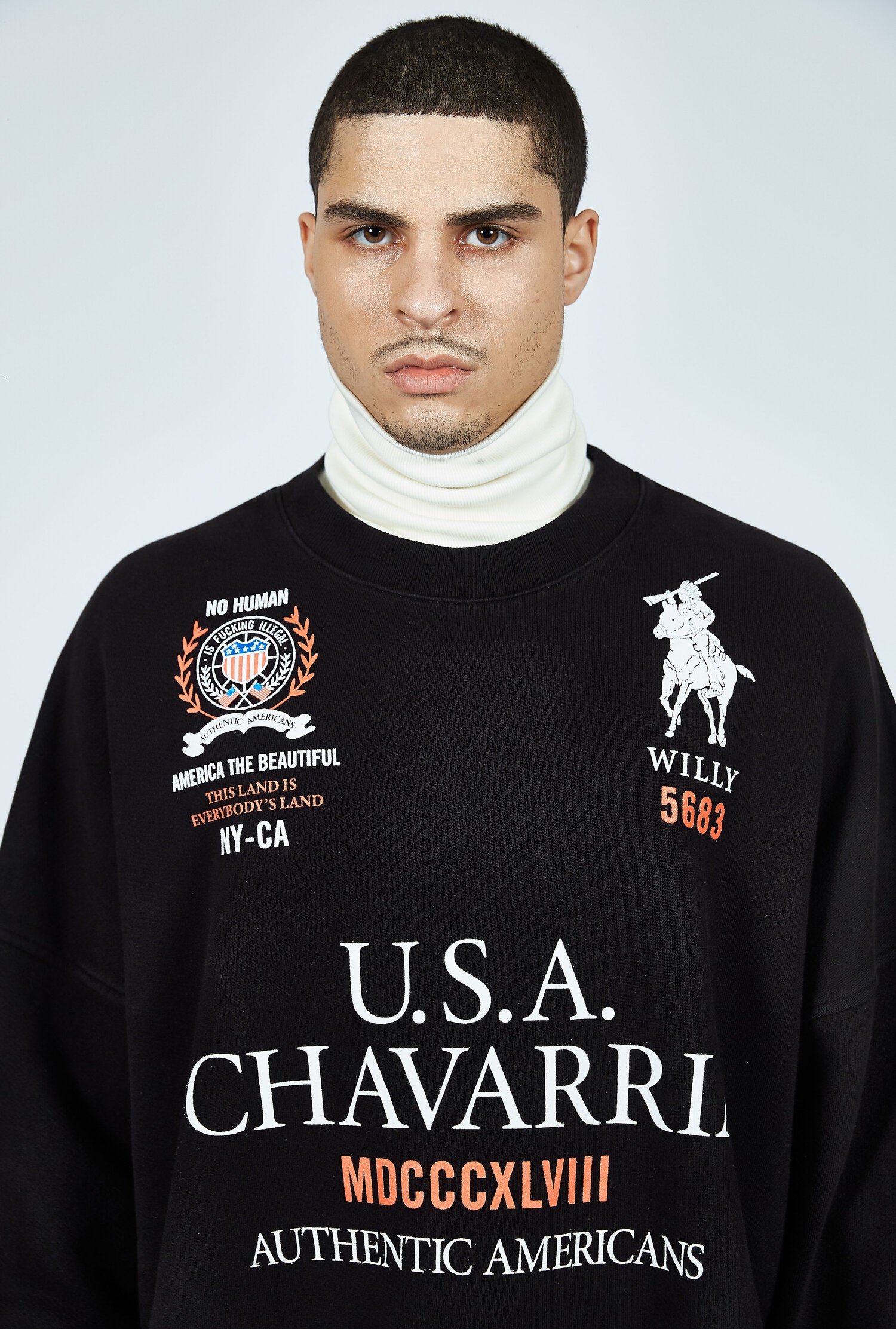 <span style="color: #f50b0b;">Last One</span> 【RESTOCK】 WILLY CHAVARRIA /CANAL STREET RUFF NECK LS