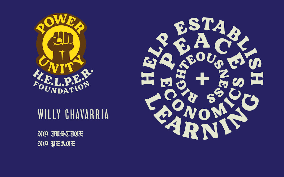 WILLY CHAVARRIA / ウィリーチャバリア HELPER SWEAT PANT NAVY  日本での展開は当店のみとなります。ウエストゴム紐仕様。裏起毛。  【COMMUNITY】 WILLY CHAVARRIA COMMUNITYプログラムは、パートナーシップ、援助を通じて 人道主義的援助や社会的な問題をサポートします。 WILLY CHAVARRIAのブランド気質はプレスやソーシャルメディアで取り上げられ、特に現在のアメリカ社会に対する社会的な正義を唱えて来ました。ロゴ画像。