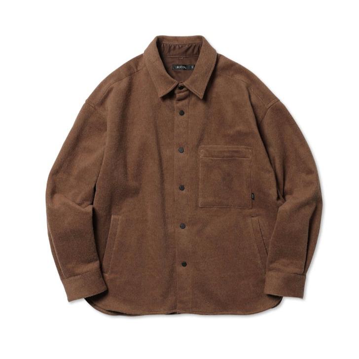 Last One ROTOL / SNAP BUTTON SHIRT MELTON CARAMEL